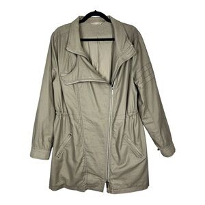 Soft Surroundings Sz Large Linen Cotton blend Utility/Moto Jacket